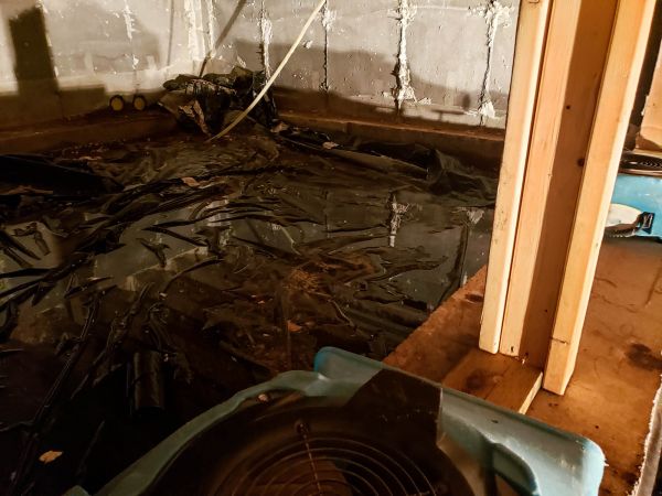 Crawlspace Water Cleanup in Yukon